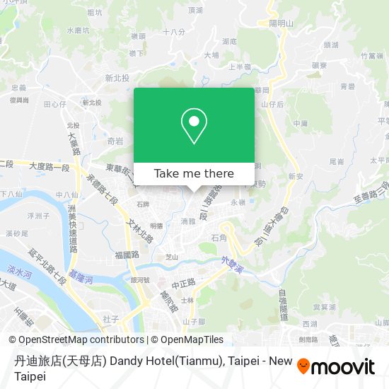 丹迪旅店(天母店) Dandy Hotel(Tianmu) map