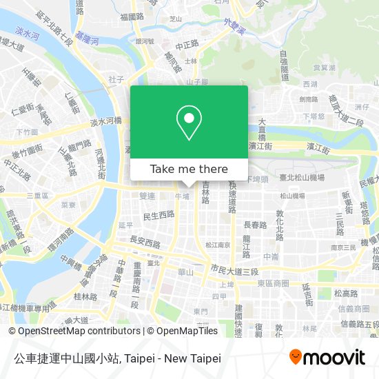 公車捷運中山國小站 map