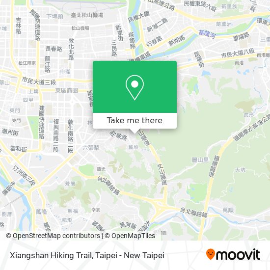 Xiangshan Hiking Trail map