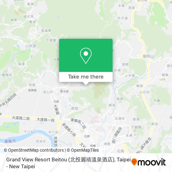 Grand View Resort Beitou (北投麗禧溫泉酒店) map