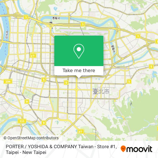 PORTER / YOSHIDA & COMPANY Taiwan - Store #1 map