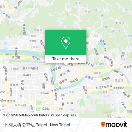 民權大橋 公車站 map