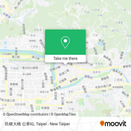 民權大橋 公車站地圖