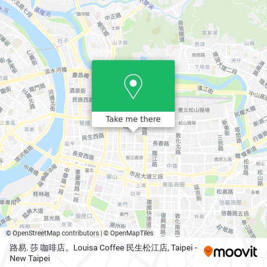 路易. 莎 咖啡店。Louisa Coffee 民生松江店地圖