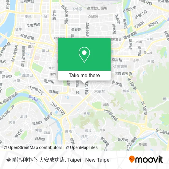 全聯福利中心 大安成功店地圖