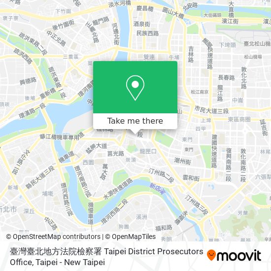 臺灣臺北地方法院檢察署 Taipei District Prosecutors Office map