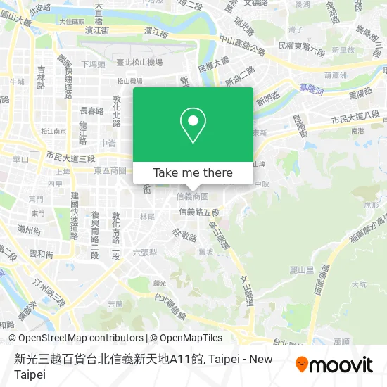 新光三越百貨台北信義新天地A11館 map