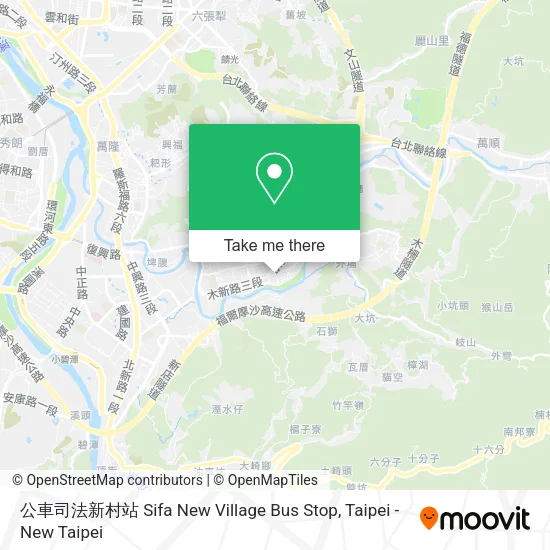 公車司法新村站 Sifa New Village Bus Stop地圖