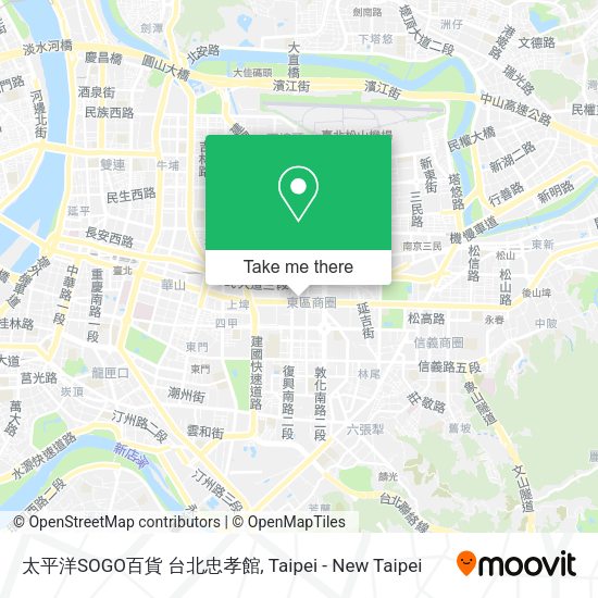 太平洋SOGO百貨 台北忠孝館地圖