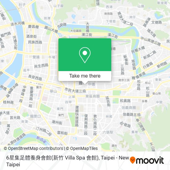 6星集足體養身會館(新竹 Villa Spa 會館)地圖