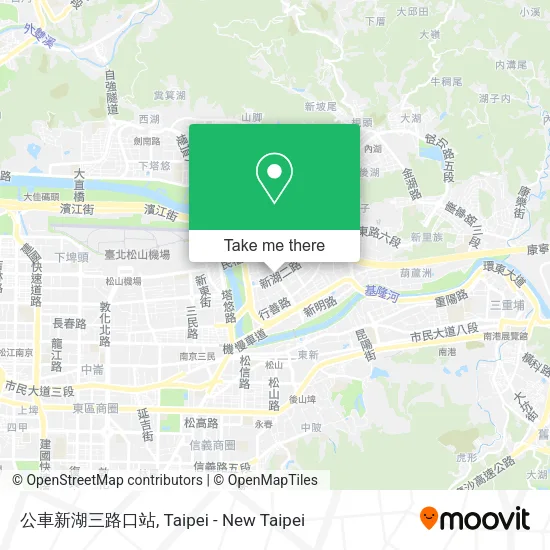 公車新湖三路口站地圖