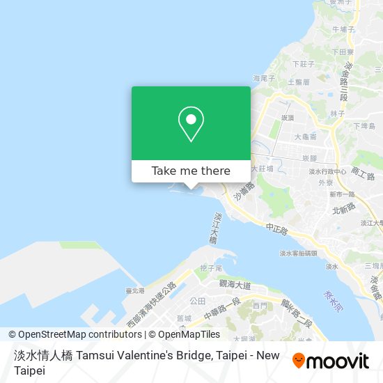 淡水情人橋 Tamsui Valentine's Bridge map