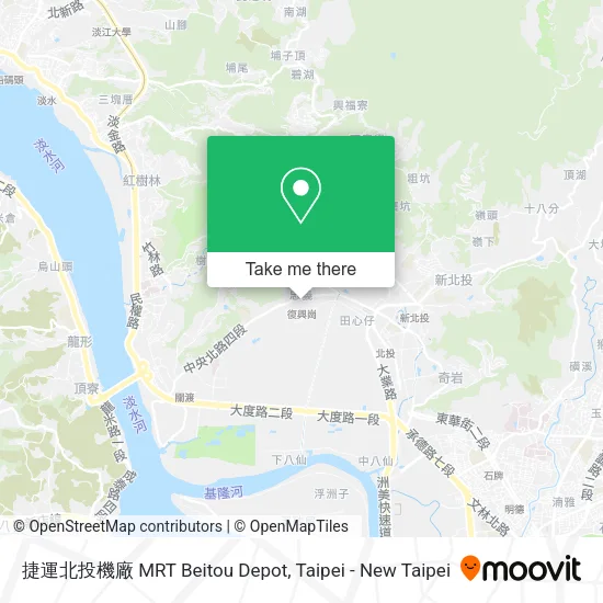 捷運北投機廠 MRT Beitou Depot map