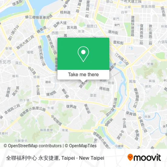 全聯福利中心 永安捷運地圖
