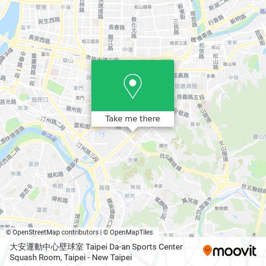 大安運動中心壁球室 Taipei Da-an Sports Center Squash Room地圖