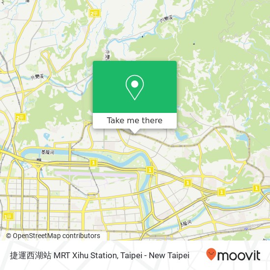 捷運西湖站 MRT Xihu Station map