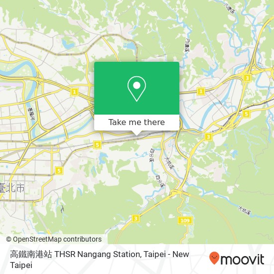 高鐵南港站 THSR Nangang Station map