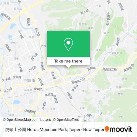 虎頭山公園 Hutou Mountain Park map