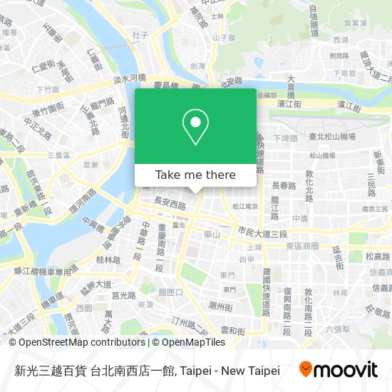 新光三越百貨 台北南西店一館 map