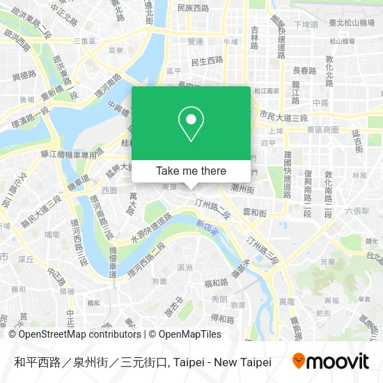 和平西路／泉州街／三元街口地圖