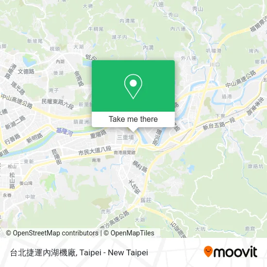 台北捷運內湖機廠地圖