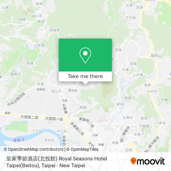 皇家季節酒店(北投館) Royal Seasons Hotel Taipei(Beitou) map