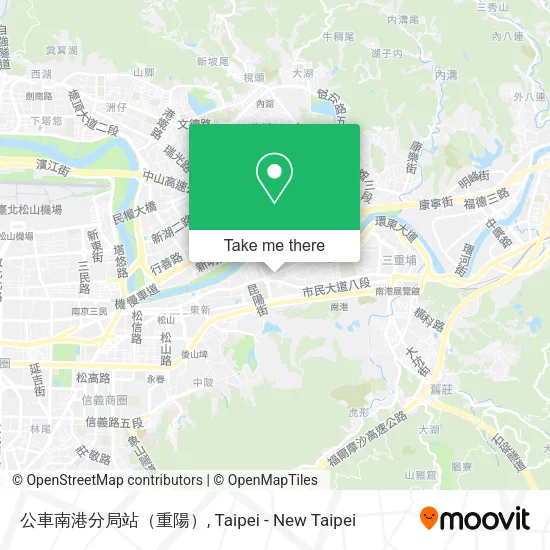公車南港分局站（重陽）地圖