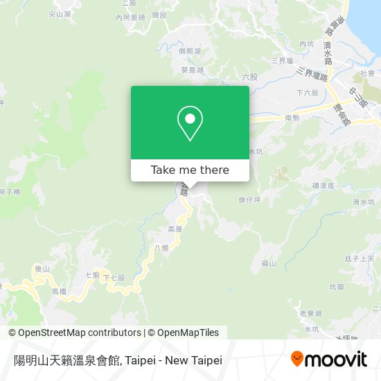 陽明山天籟溫泉會館 map
