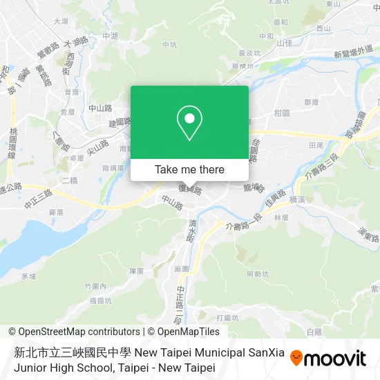 新北市立三峽國民中學 New Taipei Municipal SanXia Junior High School地圖