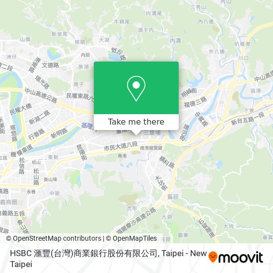 How To Get To Hsbc 滙豐 台灣 商業銀行股份有限公司in 南港區by Bus Or Metro