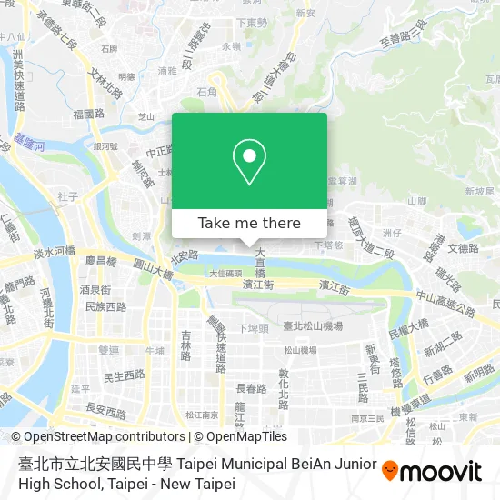 臺北市立北安國民中學 Taipei Municipal BeiAn Junior High School map