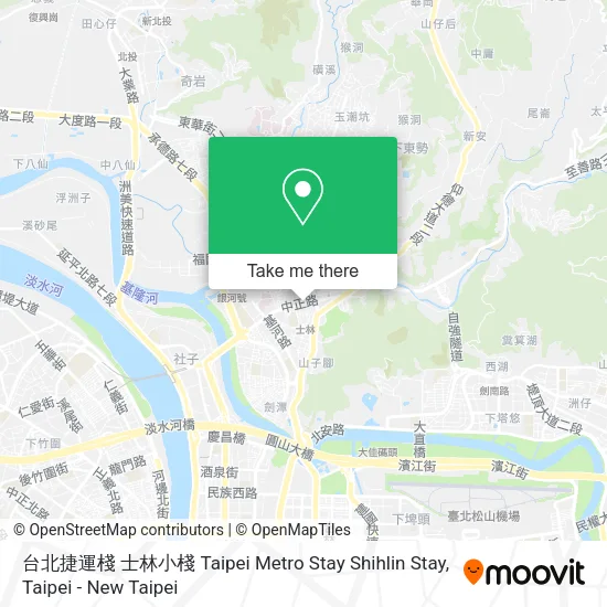 台北捷運棧 士林小棧 Taipei Metro Stay Shihlin Stay地圖