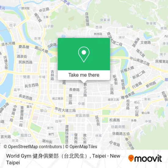 World Gym 健身俱樂部（台北民生）地圖
