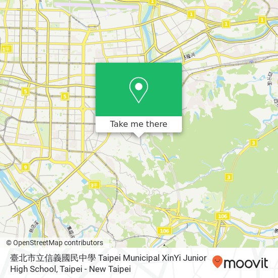 臺北市立信義國民中學 Taipei Municipal XinYi Junior High School map