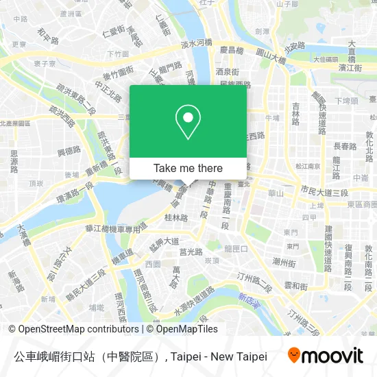 公車峨嵋街口站（中醫院區）地圖
