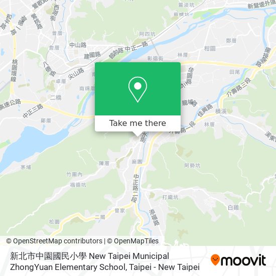 新北市中園國民小學 New Taipei Municipal ZhongYuan Elementary School地圖