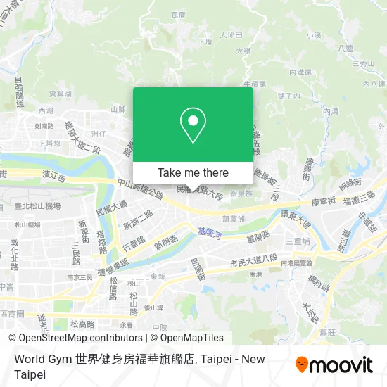 World Gym 世界健身房福華旗艦店地圖