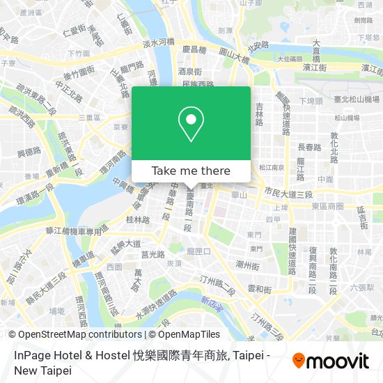 InPage Hotel & Hostel 悅樂國際青年商旅 map