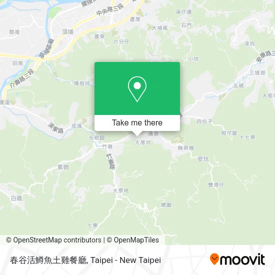 春谷活鱒魚土雞餐廳地圖