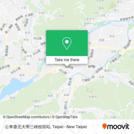 公車臺北大學三峽校區站 map
