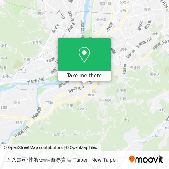 五八壽司·丼飯·烏龍麵專賣店地圖