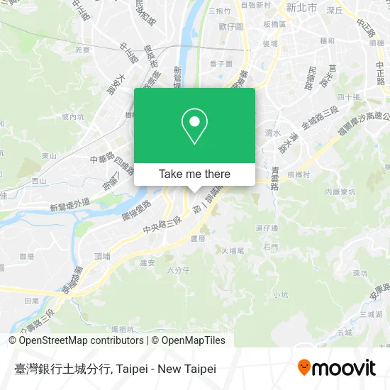 臺灣銀行土城分行地圖