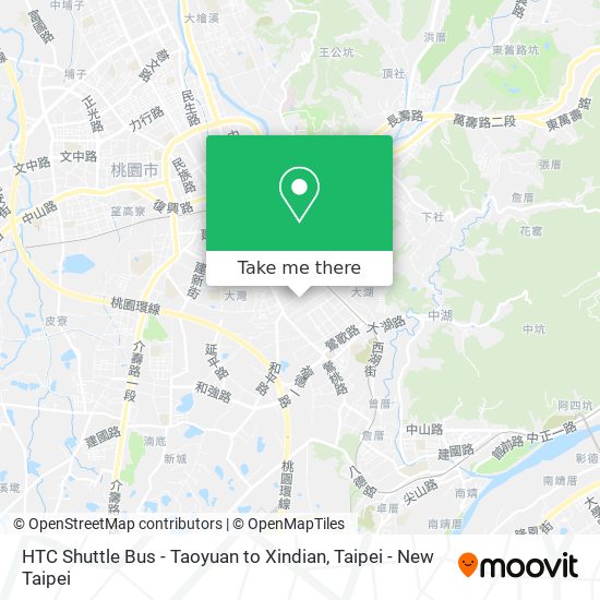 HTC Shuttle Bus - Taoyuan to Xindian地圖