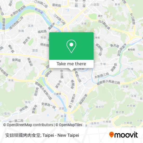 安妞韓國烤肉食堂地圖