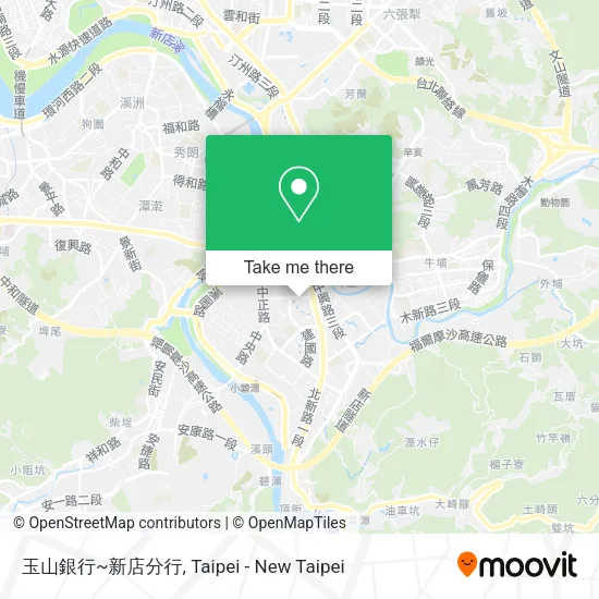 玉山銀行~新店分行地圖
