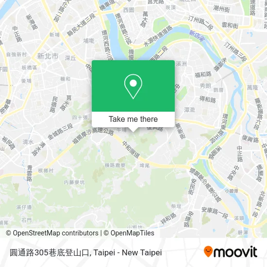 圓通路305巷底登山口地圖