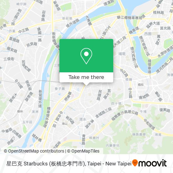 星巴克 Starbucks (板橋忠孝門市)地圖