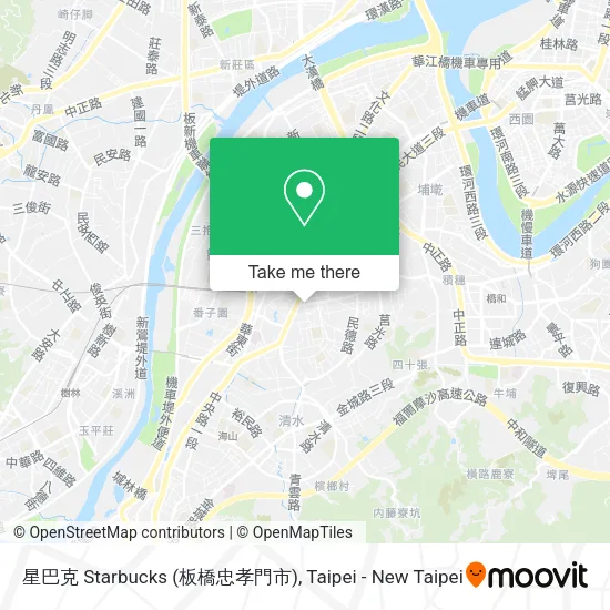 星巴克 Starbucks (板橋忠孝門市)地圖