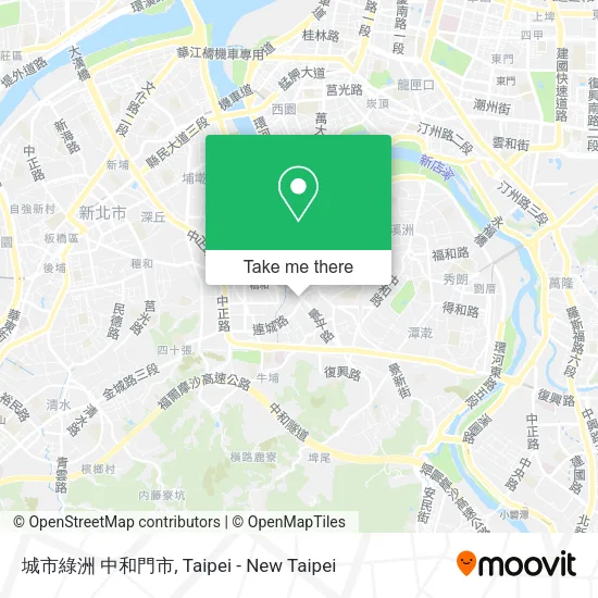 城市綠洲 中和門市地圖