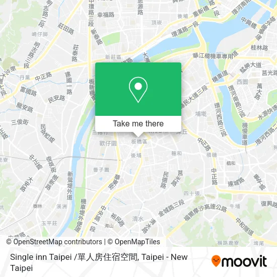 Single inn Taipei /單人房住宿空間地圖